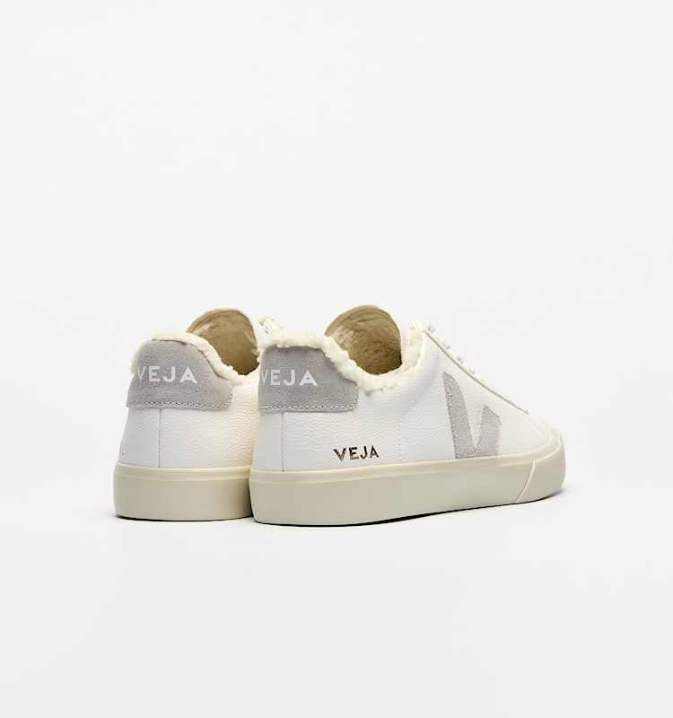 veja baskets campo-winter cuir blanc cw0520571 Back view