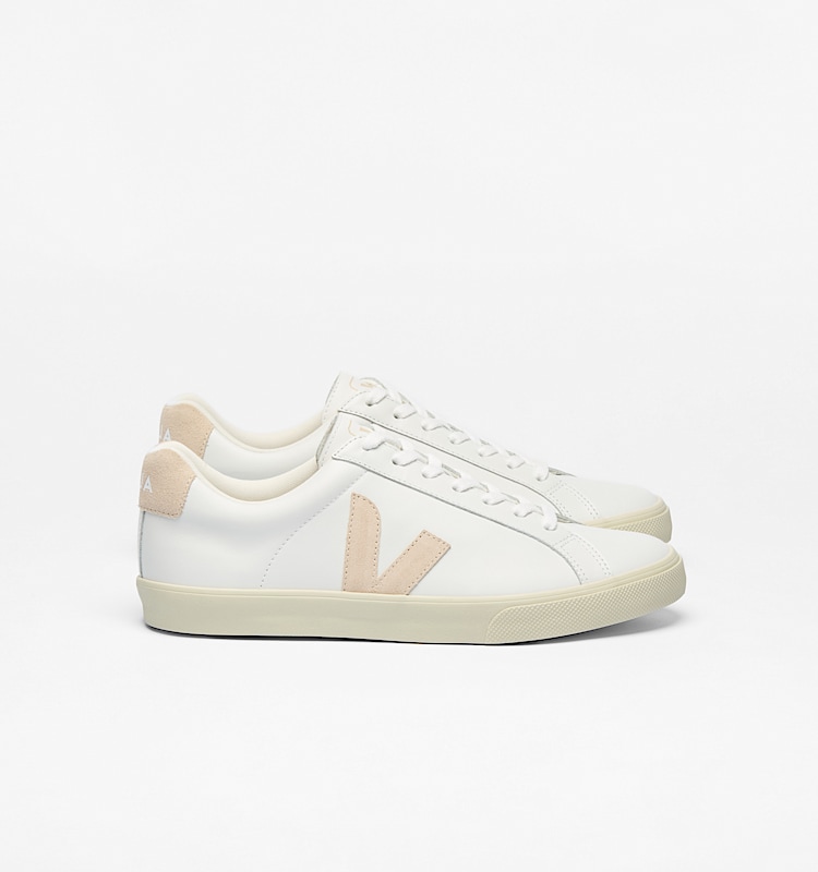 veja baskets esplar-logo cuir blanc eo0202335 Lateral view