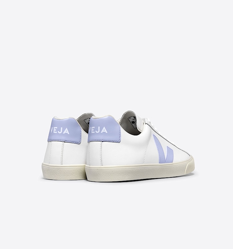 veja baskets esplar-logo cuir blanc eo0203650 Back view