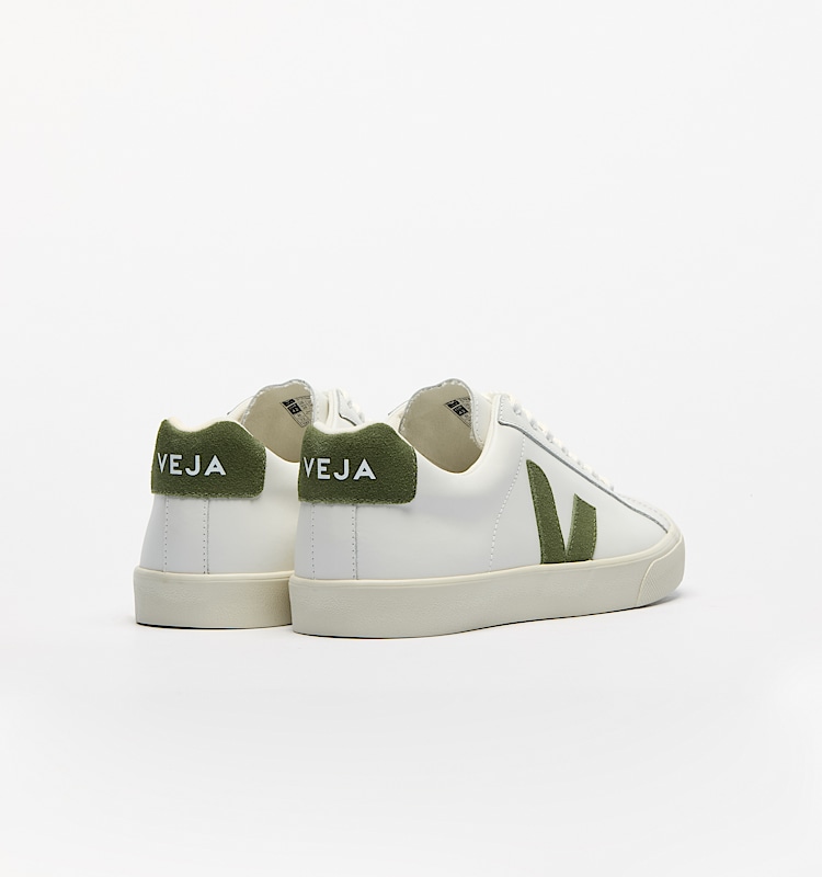 veja baskets esplar-logo cuir blanc eo0203881 Back view