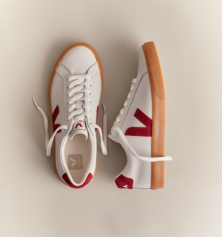 veja baskets esplar-logo cuir blanc eo0220764