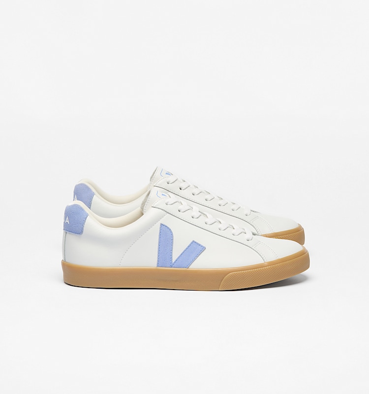 veja baskets esplar-logo cuir blanc eo0220765 Lateral view