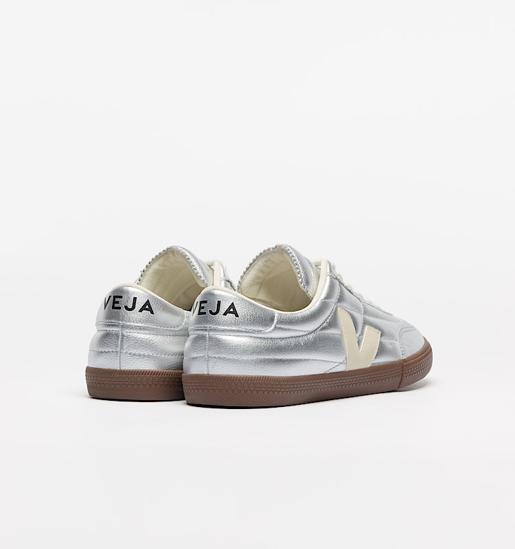 veja baskets panenka cuir argente fu2020893 Back view
