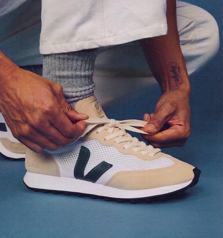 veja baskets rio-branco-light recycl&eacute; beige rl2203180