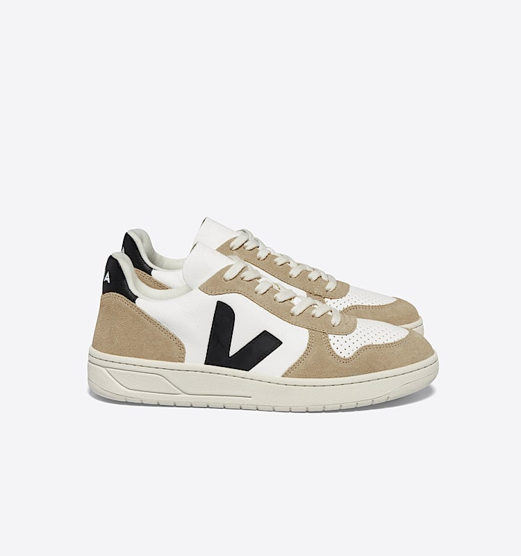 veja baskets v-10 cuir blanc vx0503138 Lateral view