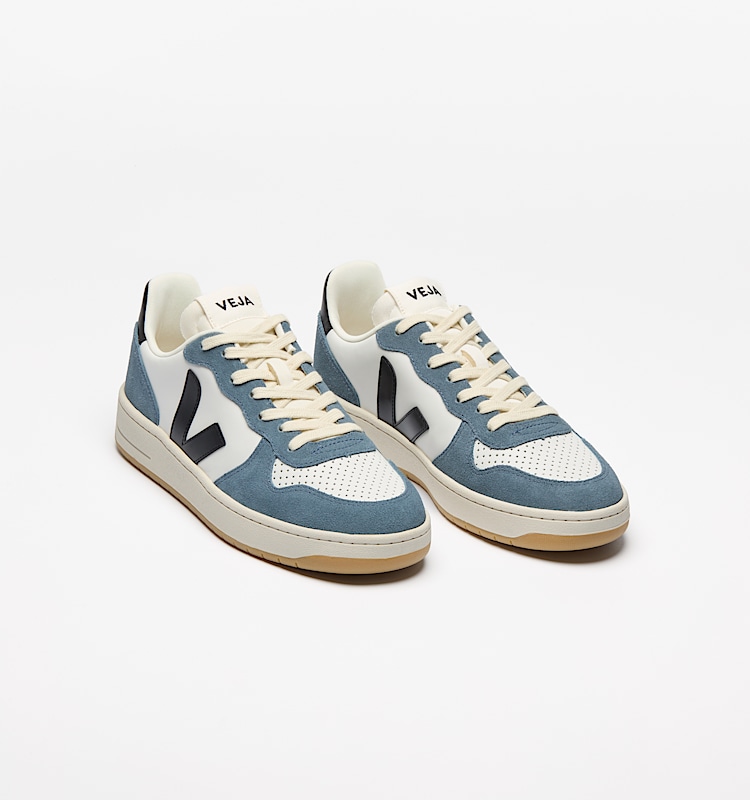 veja baskets v-10-prime cuir bleu vi0220863 Top view