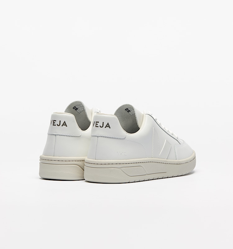 veja baskets v-12 cuir blanc xd0202297 Back view