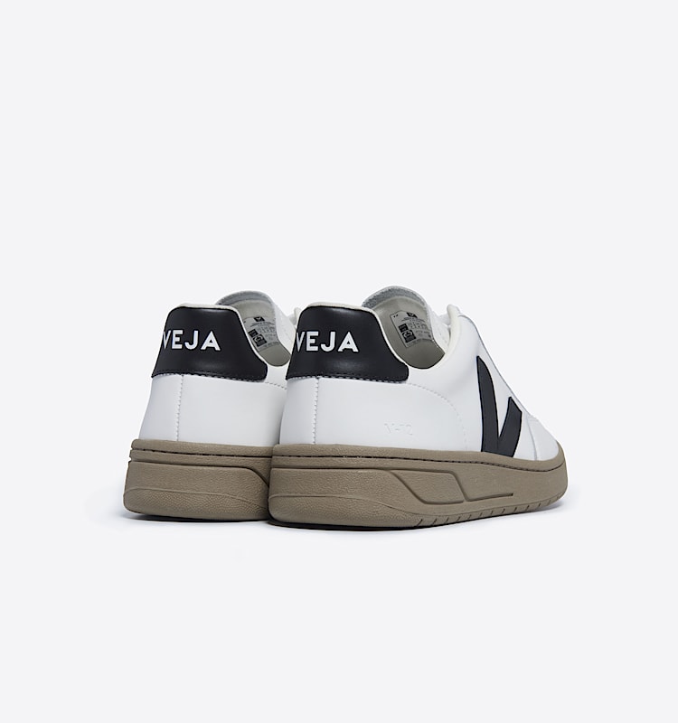 veja baskets v-12 cuir blanc xd0203640 Back view