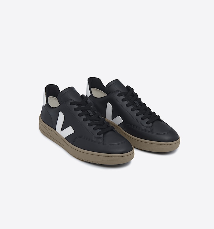 veja baskets v-12 cuir noir xd0203638 Top view