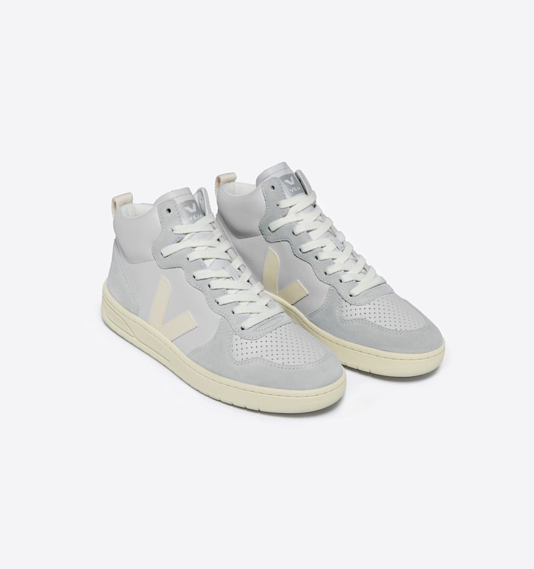 veja baskets v-15 cuir gris vq2003590 Top view