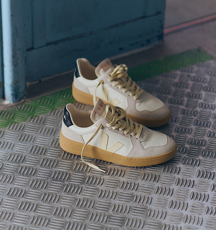 veja baskets v-82 cuir-biologique gris ve3320759