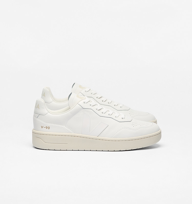 veja baskets v-90 cuir blanc vd2003380 Lateral view
