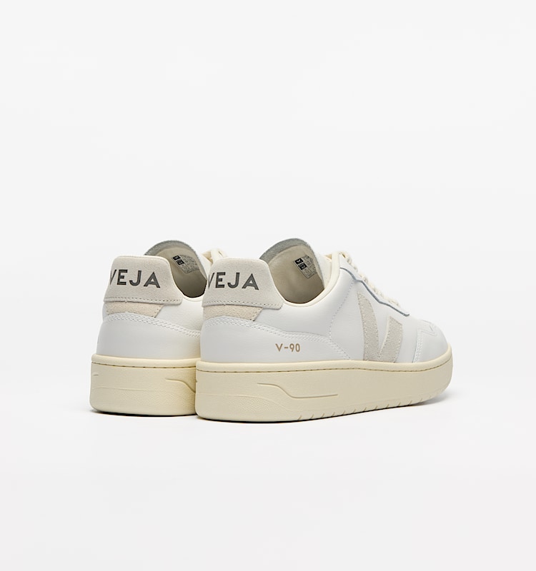 veja baskets v-90 cuir blanc vd2003655 Back view