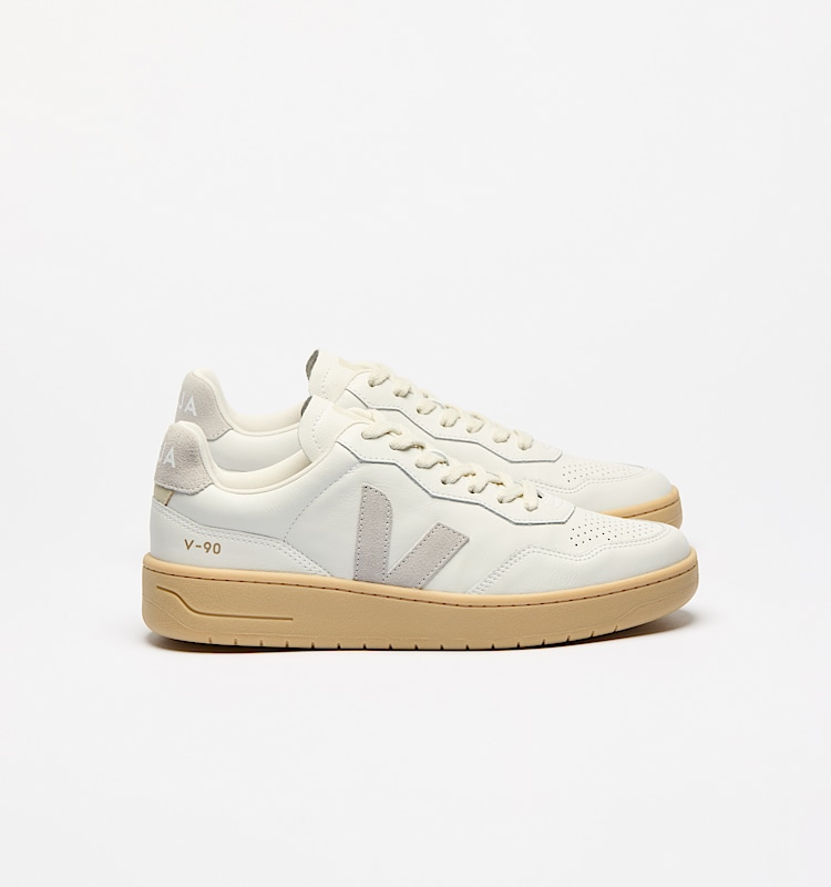 veja baskets v-90 cuir blanc vd2003893 Lateral view