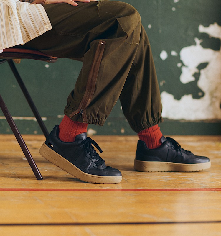 veja baskets v-90 cuir noir vd2003896