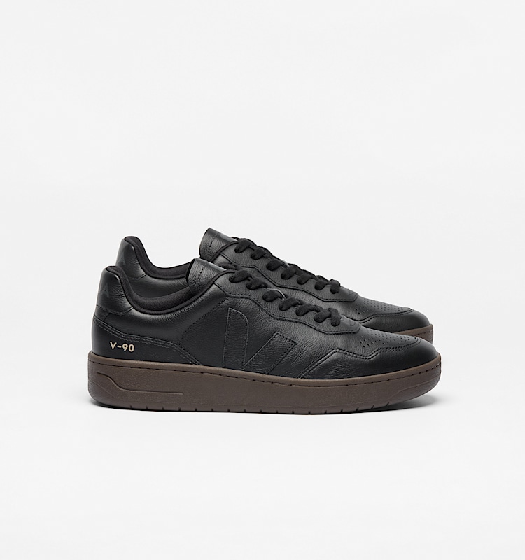 veja baskets v-90 cuir noir vd2020932 Lateral view