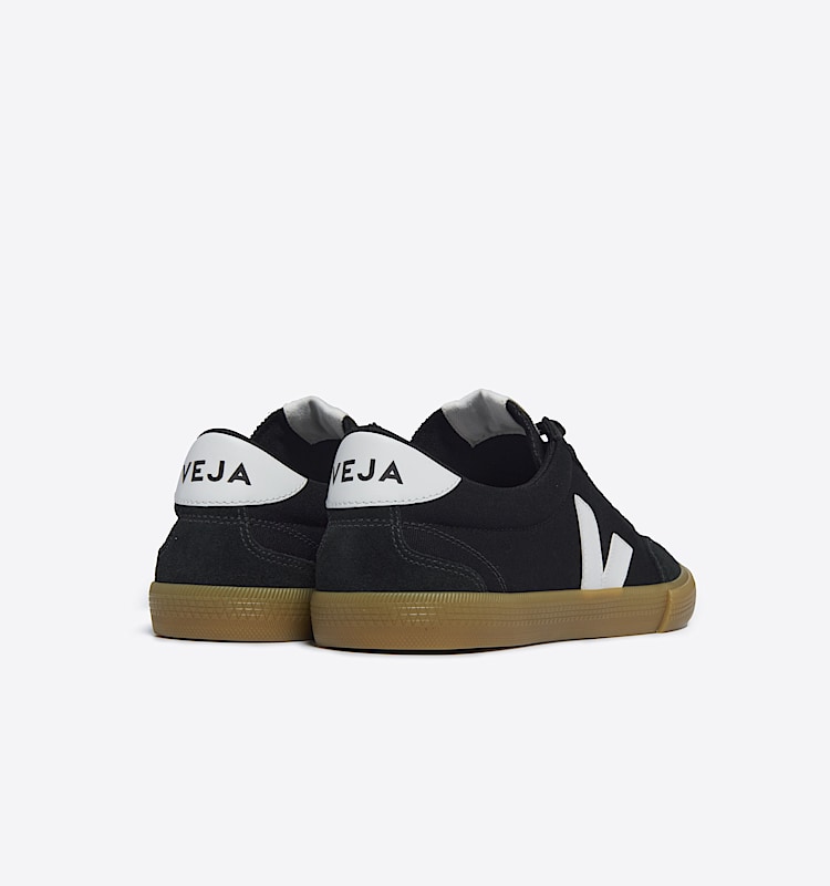 veja baskets volley coton-biologique noir vo0103529 Back view