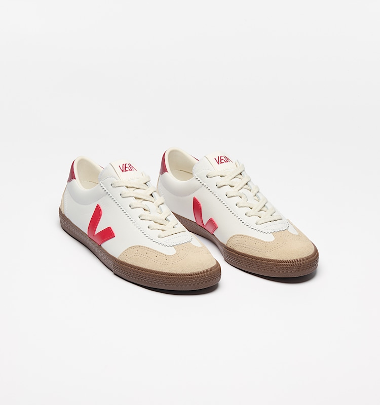veja baskets volley cuir blanc vo2003533 Top view