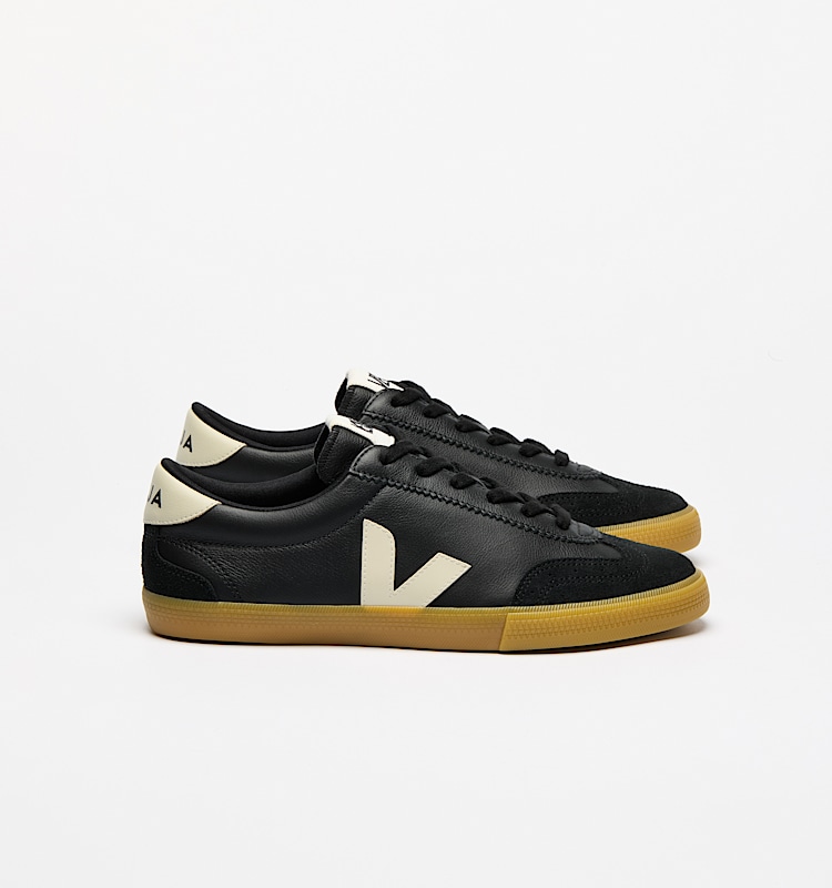 veja baskets volley cuir noir vo2020510 Lateral view