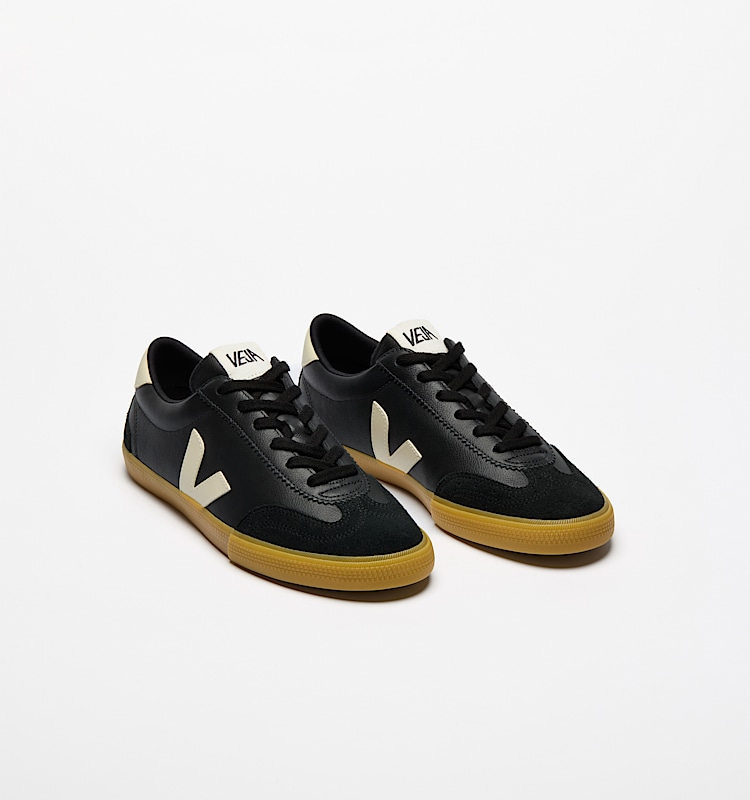 veja baskets volley cuir noir vo2020510 Top view