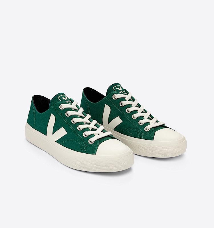veja baskets wata-ii-low coton-biologique vert pl0102836 Top view