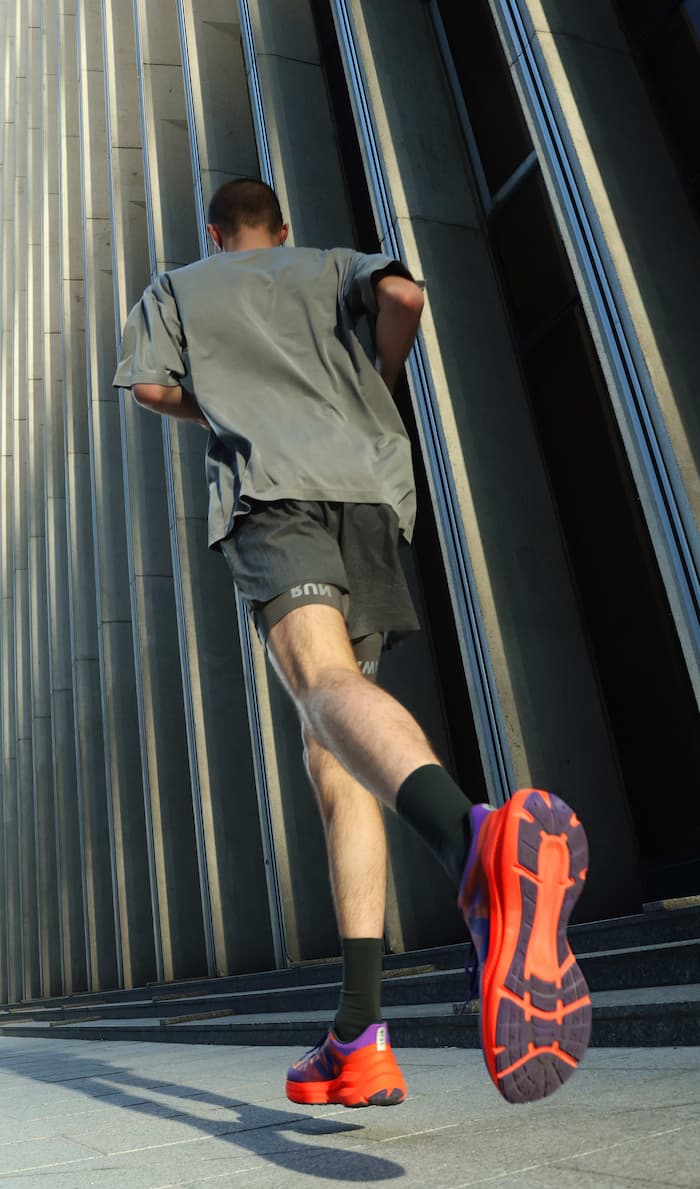 Man with Veja running shoes